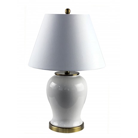 Lampa Ceramiczna Kremowa Focal Point Nowojorska Anerykańska Hampton