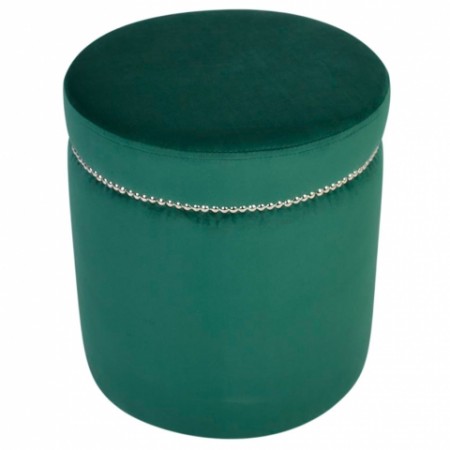 Puf z ozdobnymi pinezkami